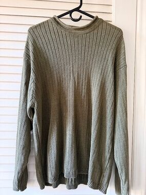 Vintage XG Xtreme Gear Olive Green Ribbed Knit Sweater – Size XL